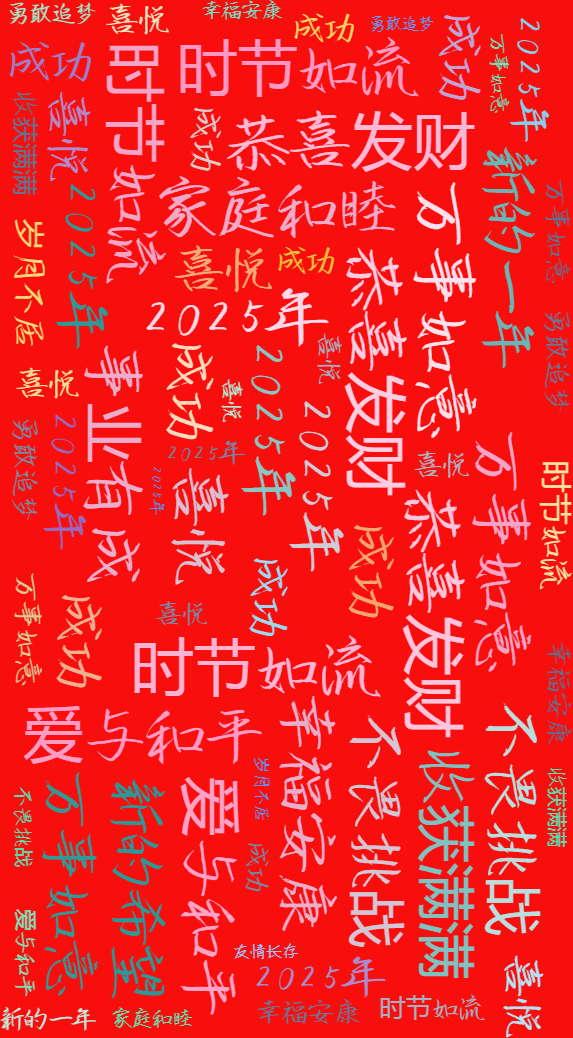 2025年祝大家蛇年行大運